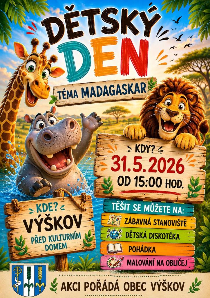Dětský den v&nbsp;neděli 31.5.2026