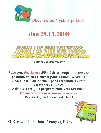 Turnaj ve stolním tenise